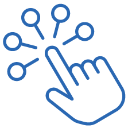 Button icon indicating a click or tap action